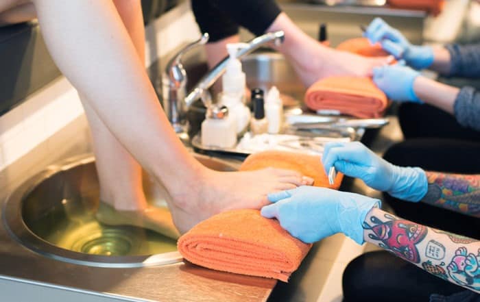 feet pedicure bath tattoo nail salon the ten spot