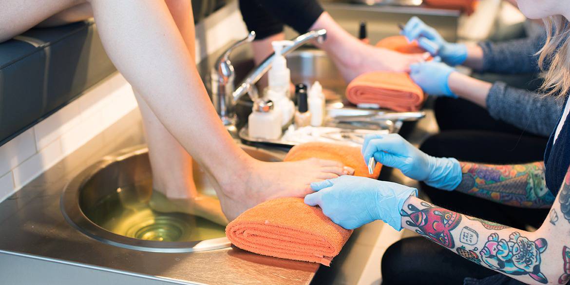 feet pedicure bath tattoo nail salon the ten spot