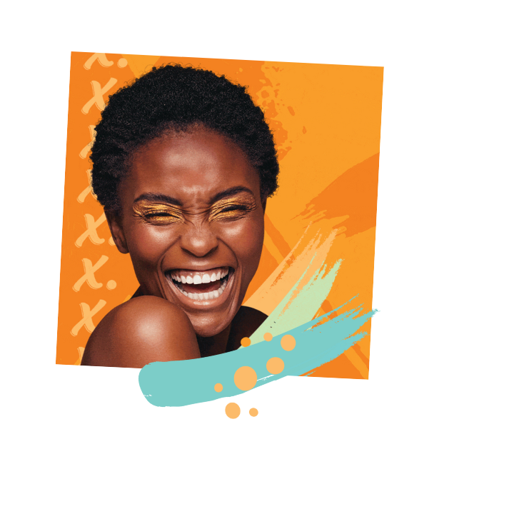 Woman smiling after a beauty bar procedure