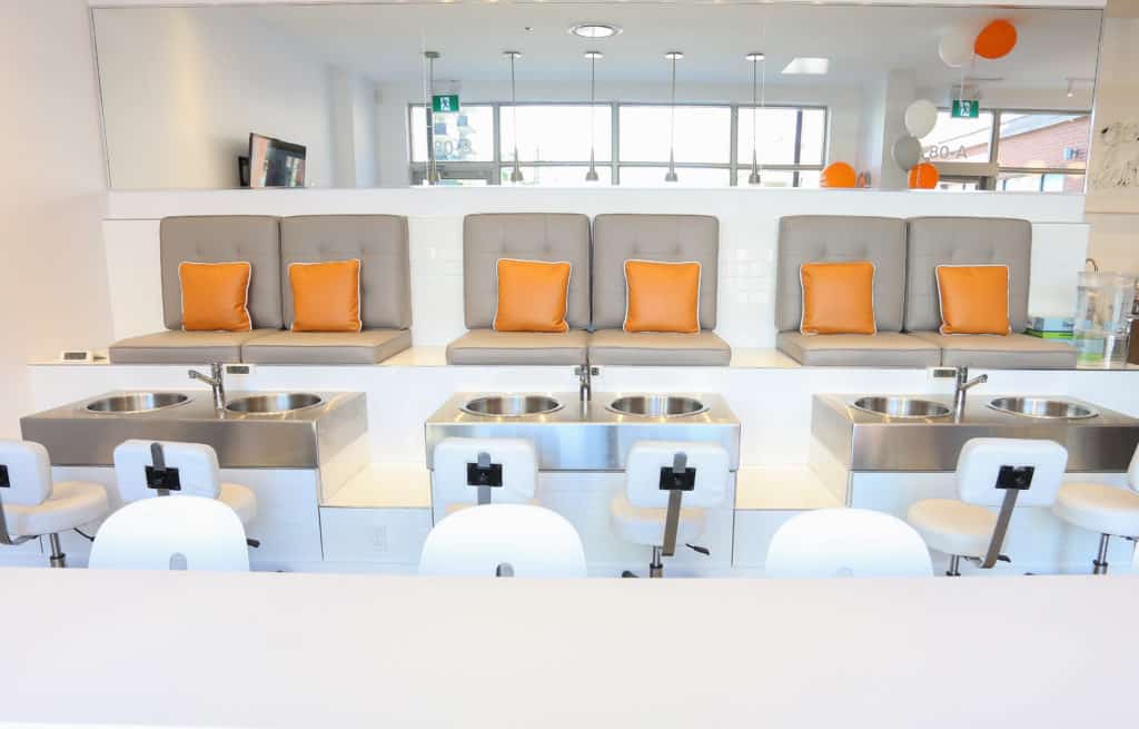 pedicure station at THE TEN SPOT® port credit