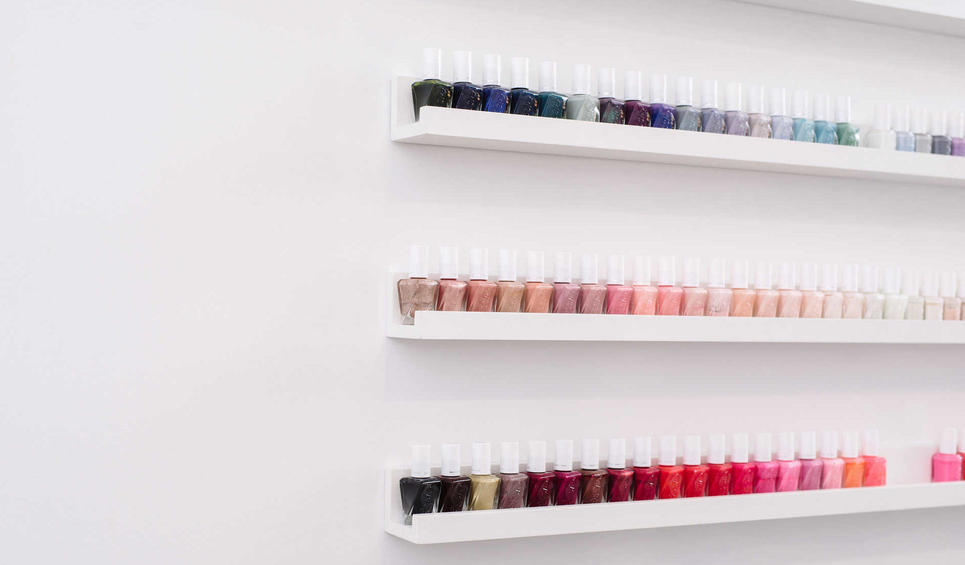 nail polish shelf at THE TEN SPOT® hamilton