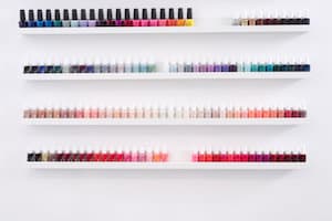 wall of nail polish