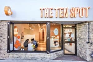 outside view of THE TEN SPOT beauty bar